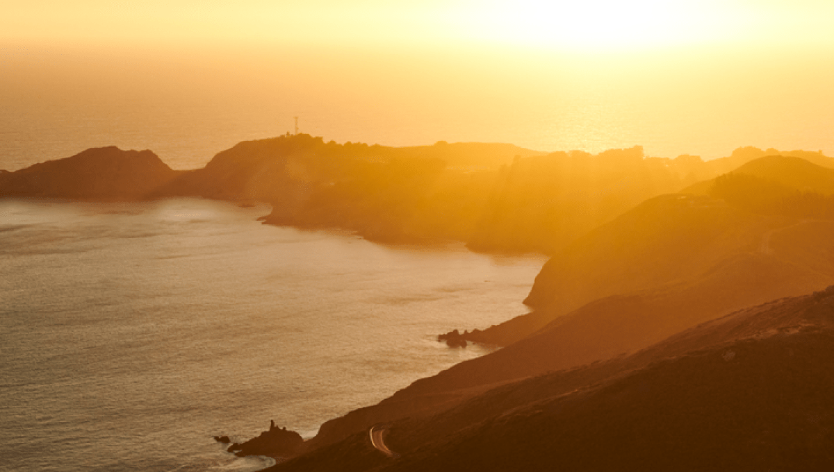 Coastline at sunset