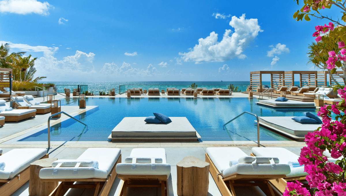 Outdoor pool with ocean view 