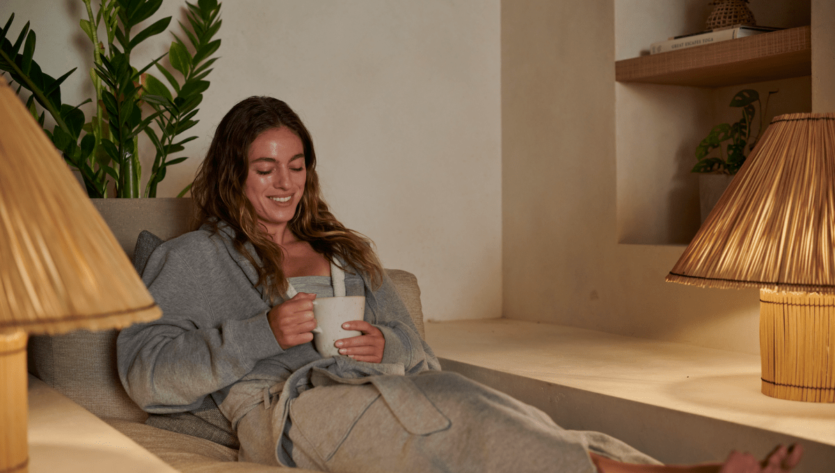 Woman relaxing in spa