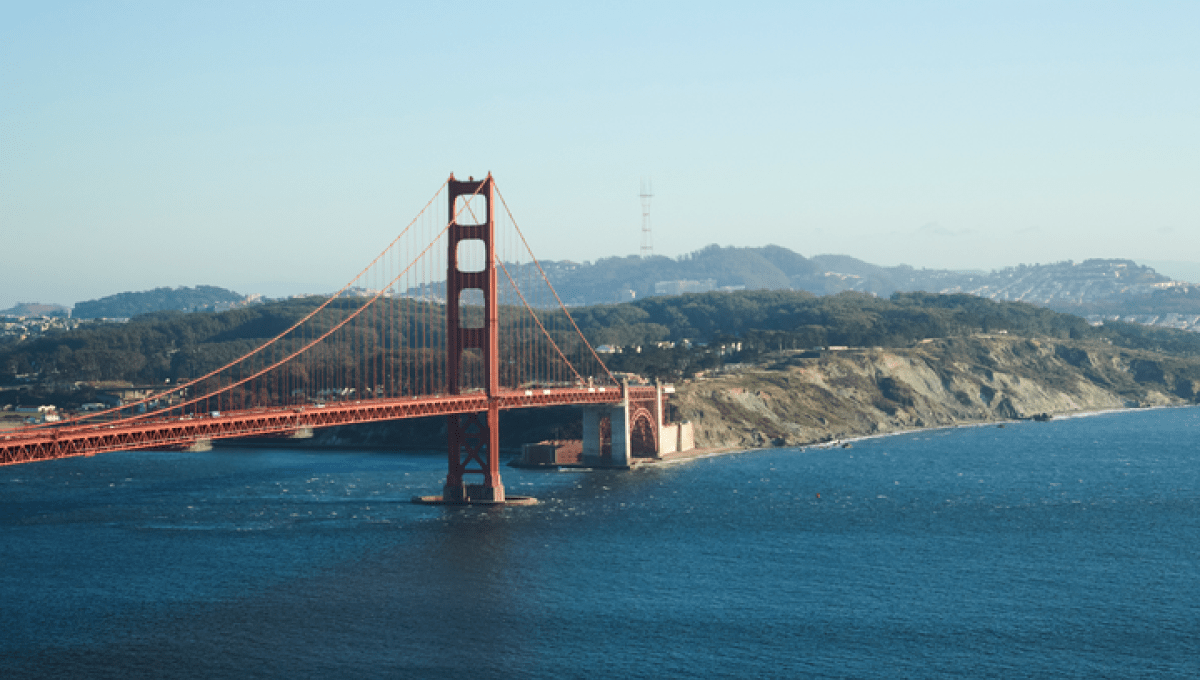 Aerial photo of the golden gate bridge 