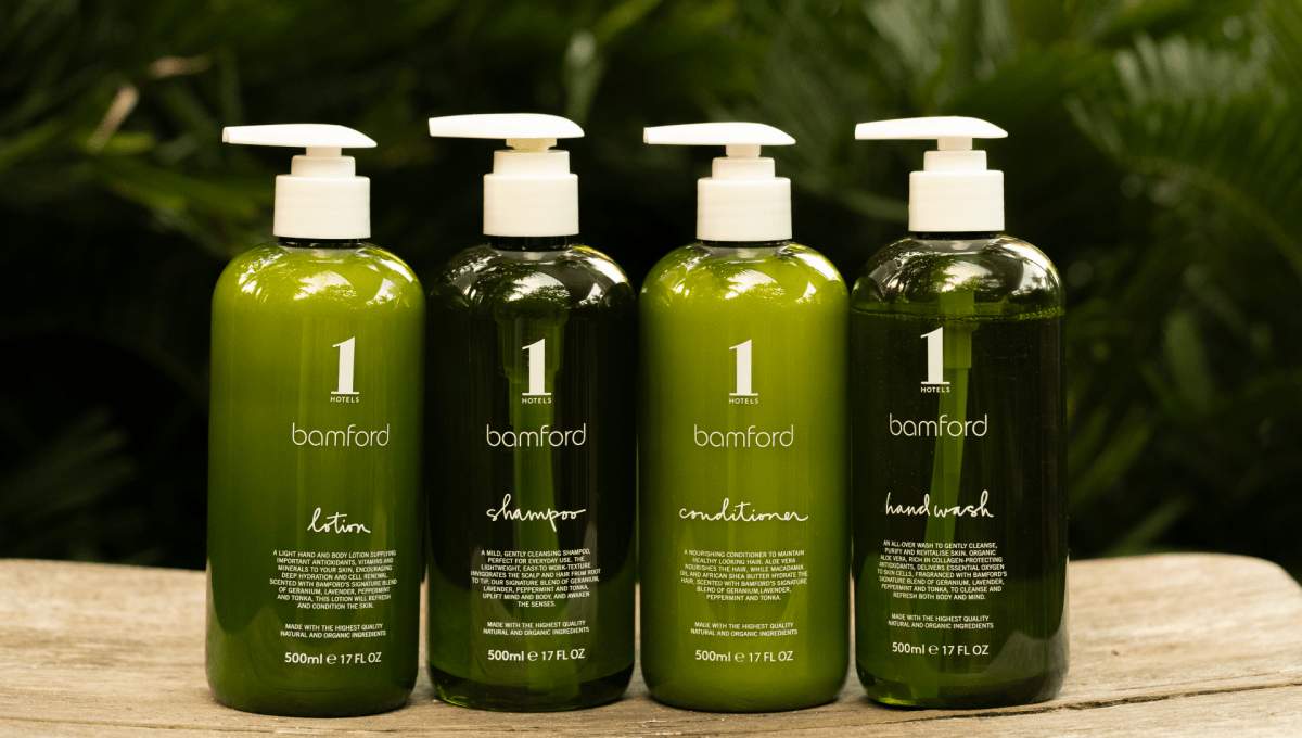 Produtos de higiene pessoal do Bamford Spa