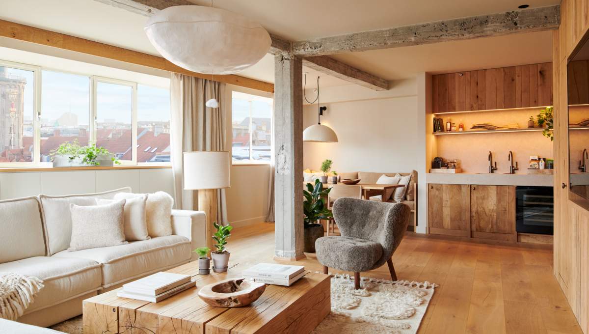 Une belle suite avec salon et cuisine