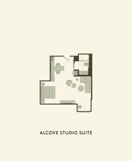 Planta baixa da Alcove Studio Suite