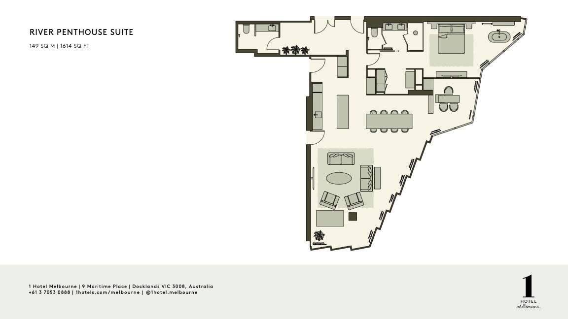 ペントハウススイート間取り図