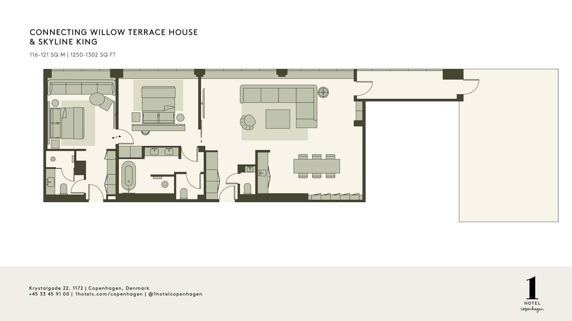 연결 객실 평면도