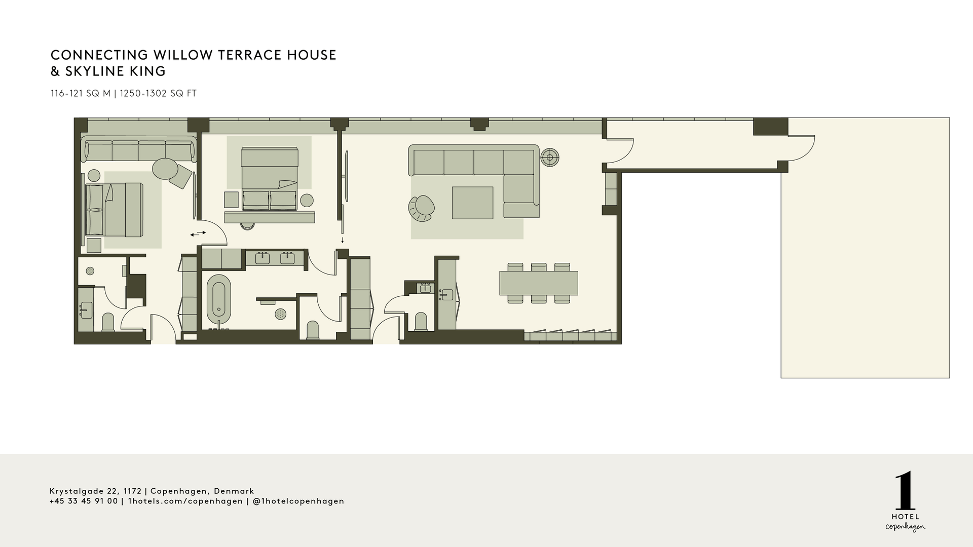 Plan des chambres communicantes