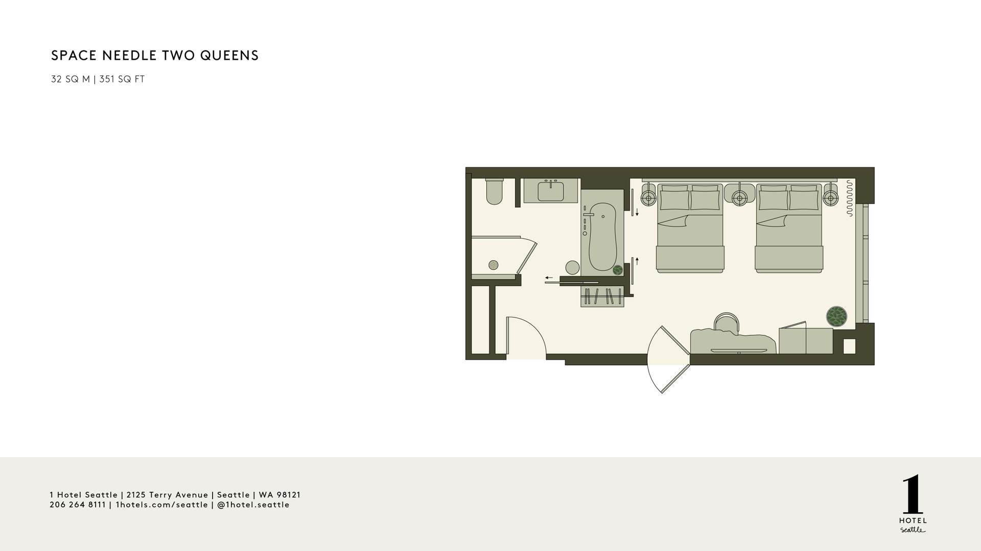 Plan d'étage pour Space Needle Queen Queen