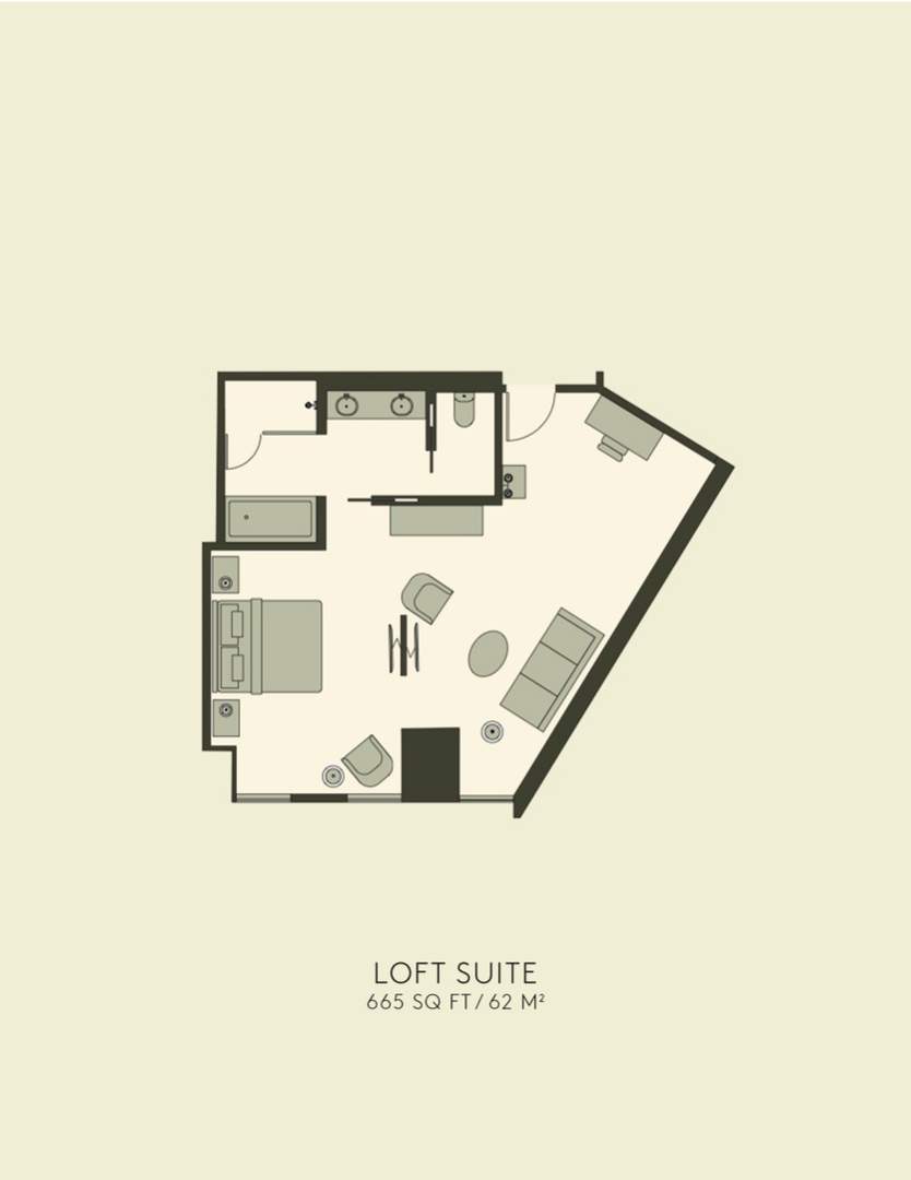 Pianta della Loft Suite 01