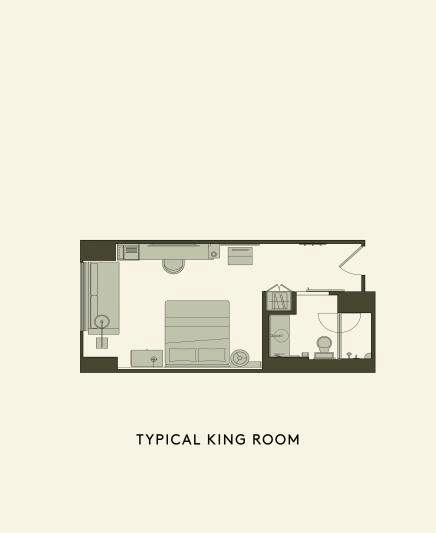 Plan d'une chambre king typique