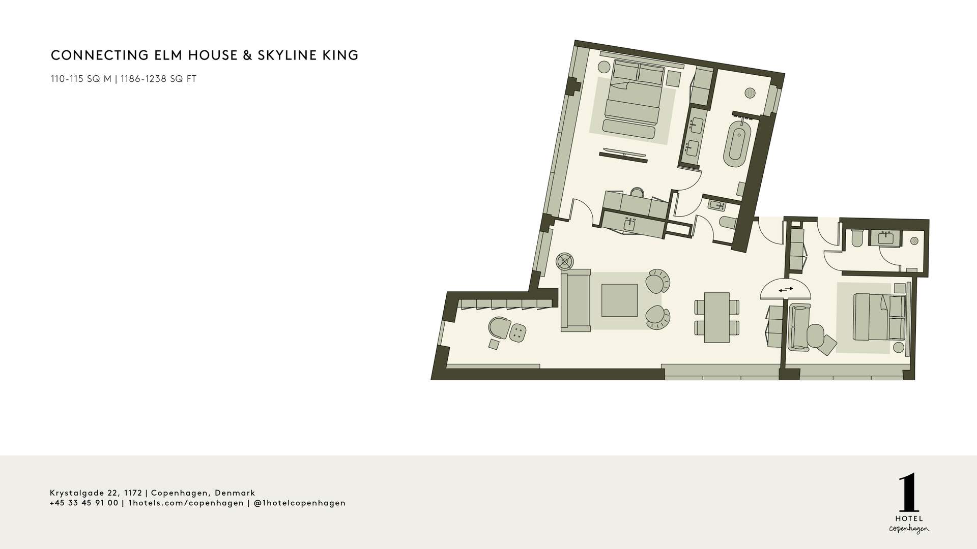 Plan des chambres communicantes