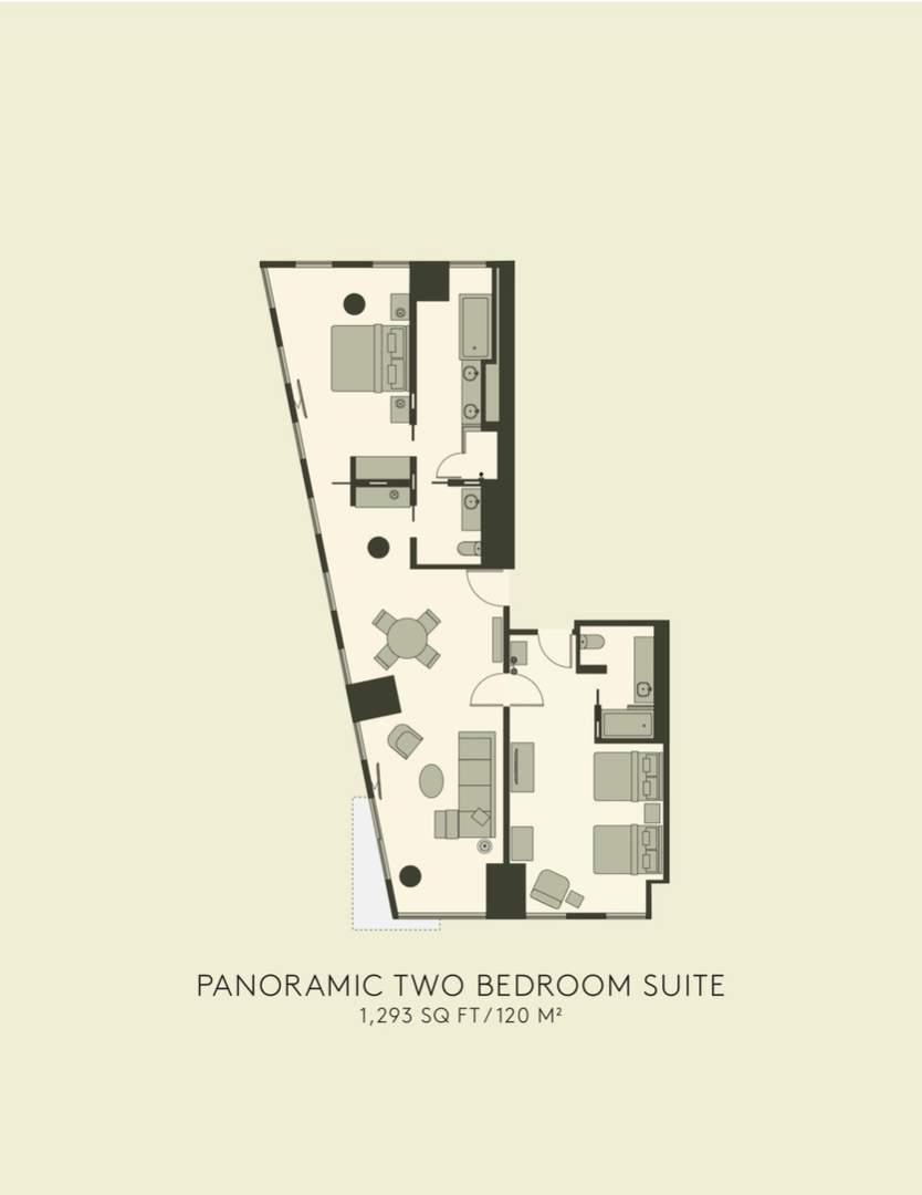 Pianta della two bedroom suite panoramica two bedroom suite