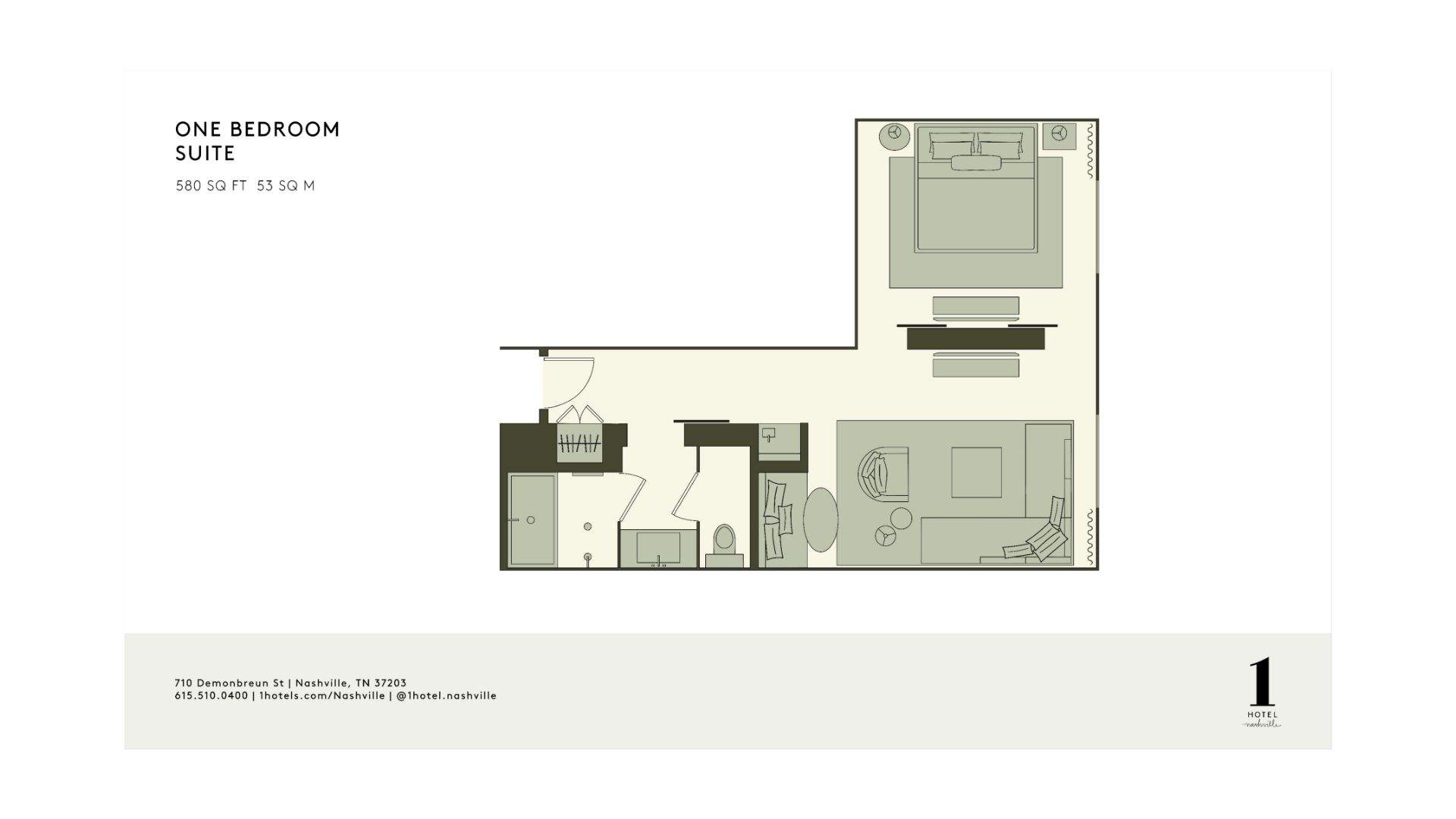 plan de la suite d'une chambre