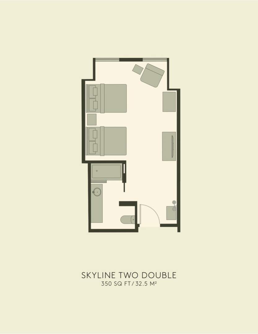 Skyline Two Double 블룸 평면도