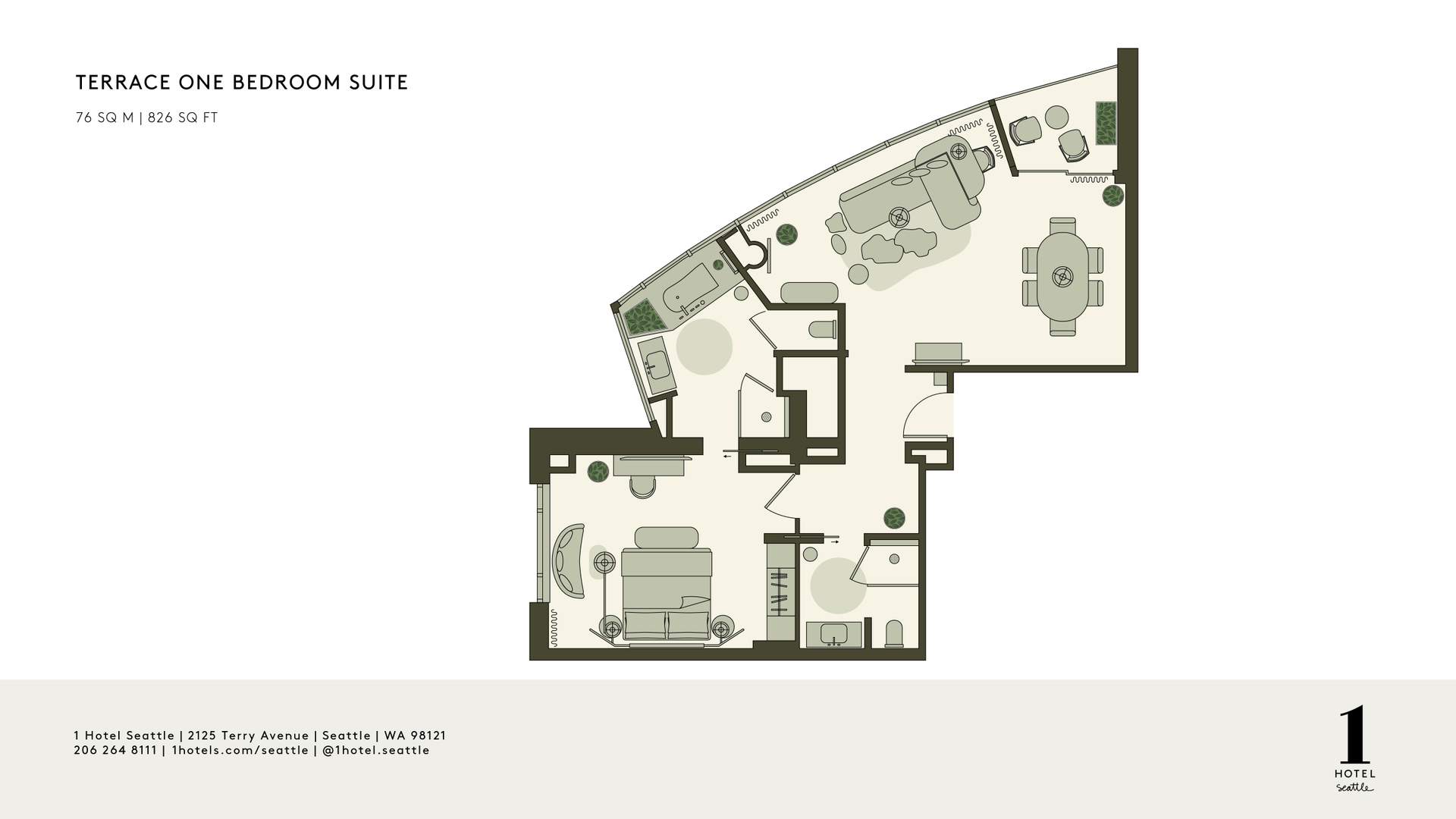 Plan d'étage pour Terrace 1 Bedroom Suite