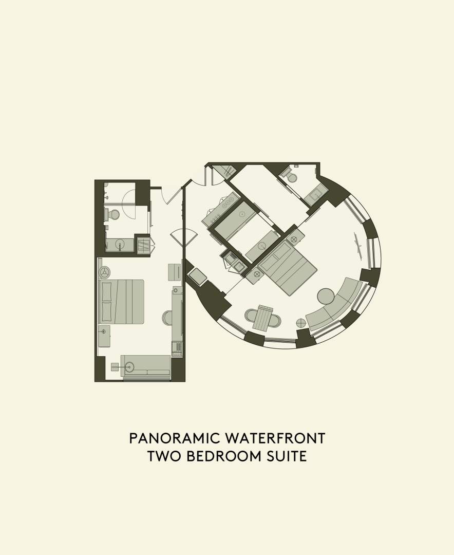 パノラミック・ウォーターフロントTwo Bedroom Suite