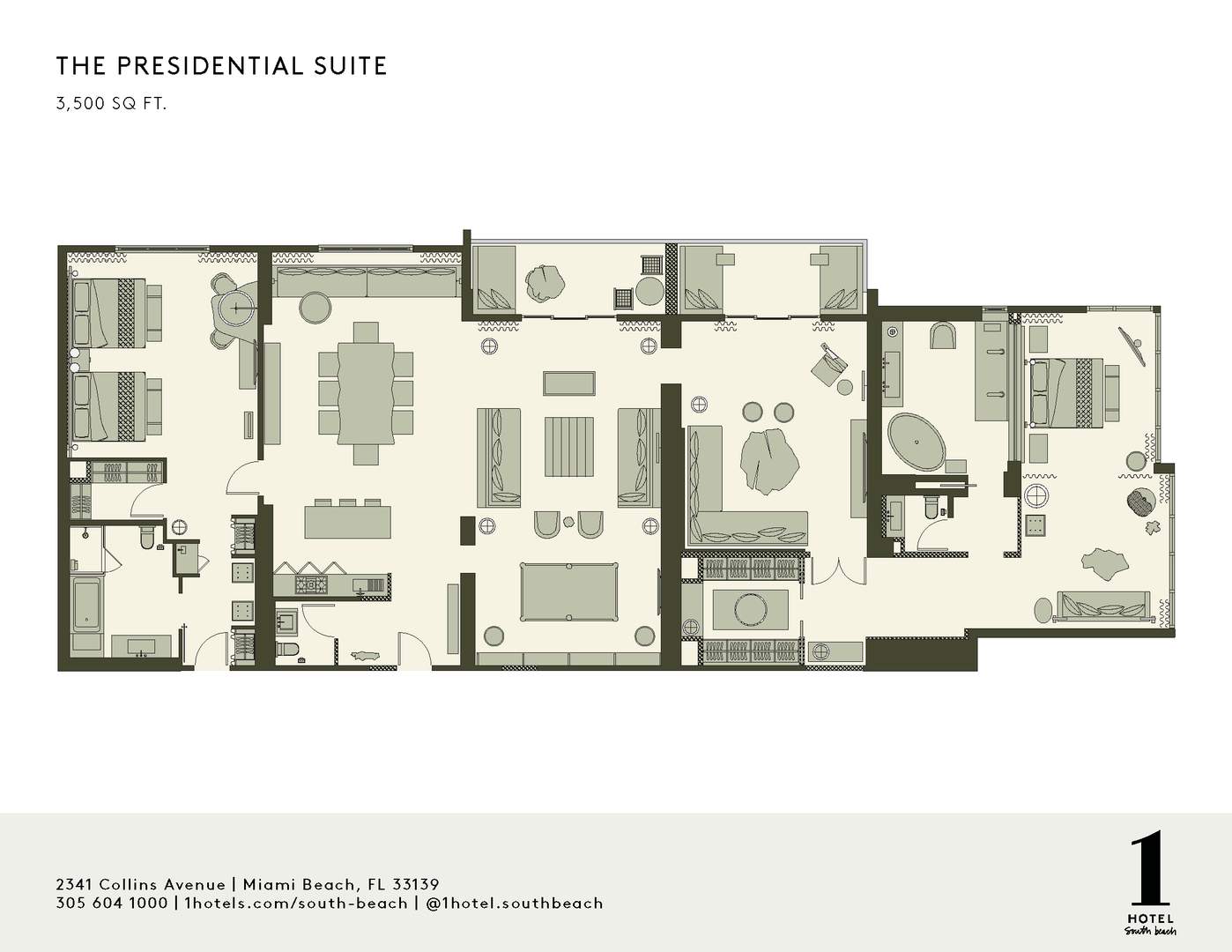 Plan de la suite présidentielle