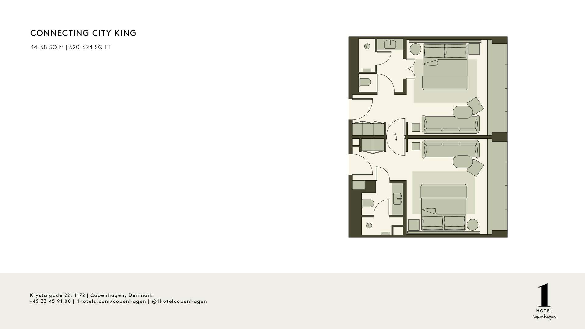 Plan des chambres communicantes
