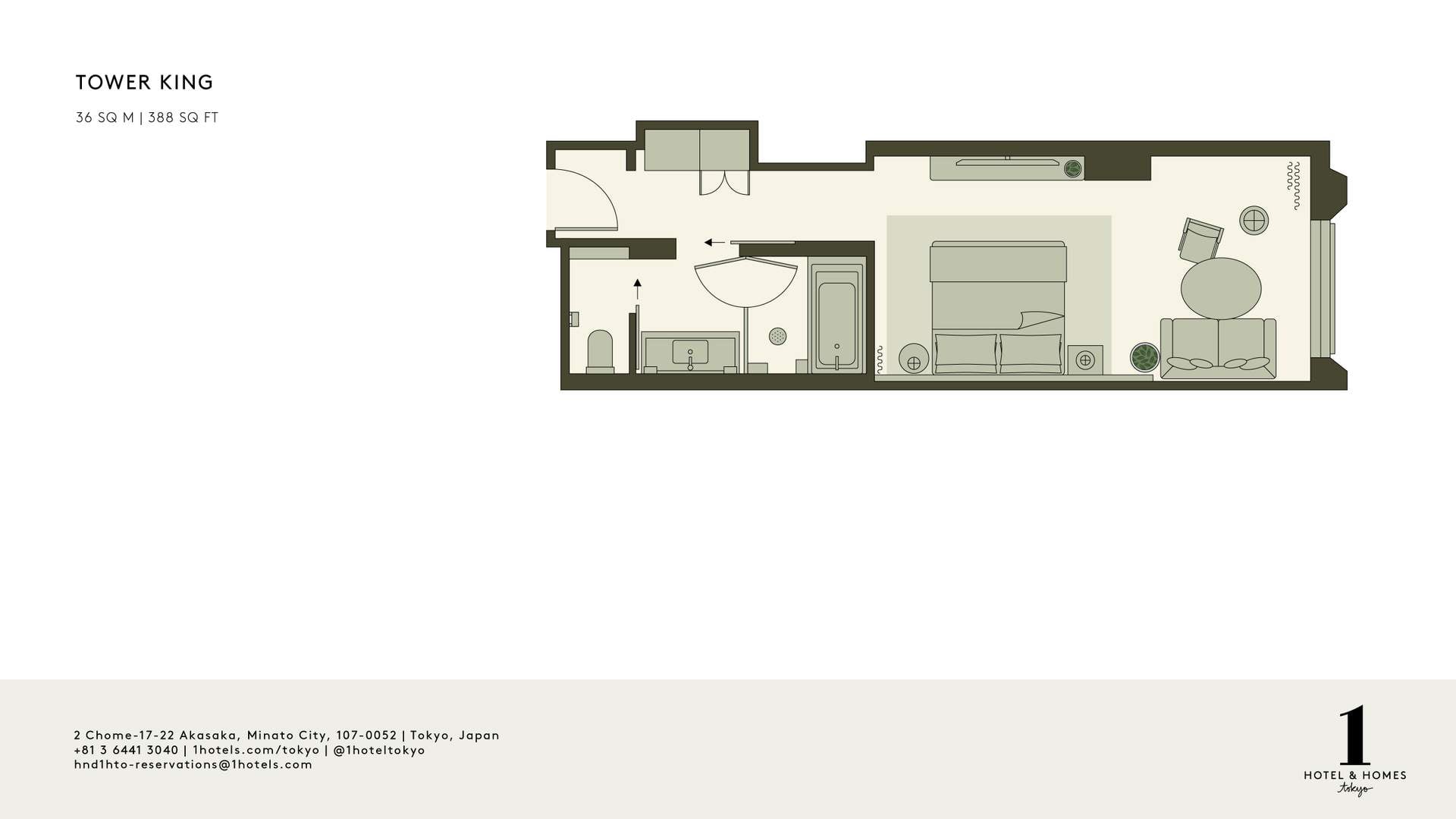 タワーキングの間取り図