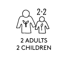 2 Adults + 2 Children