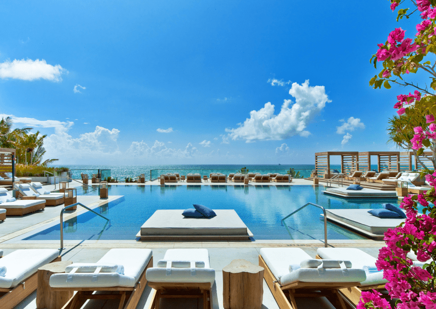 Outdoor pool with ocean view 