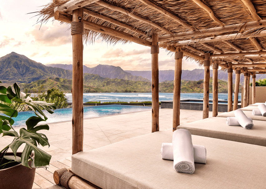 Poolside at the 1 Hanalei Bay adult pool