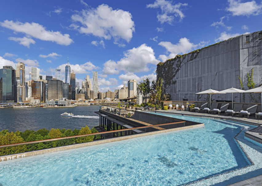 rooftop pool deck