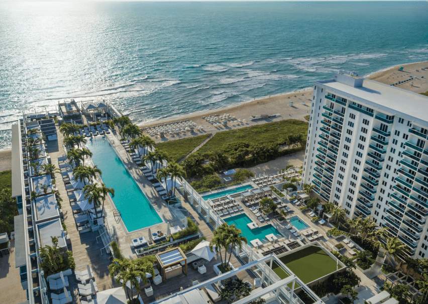 1 Hotel South Beach birds eyes view