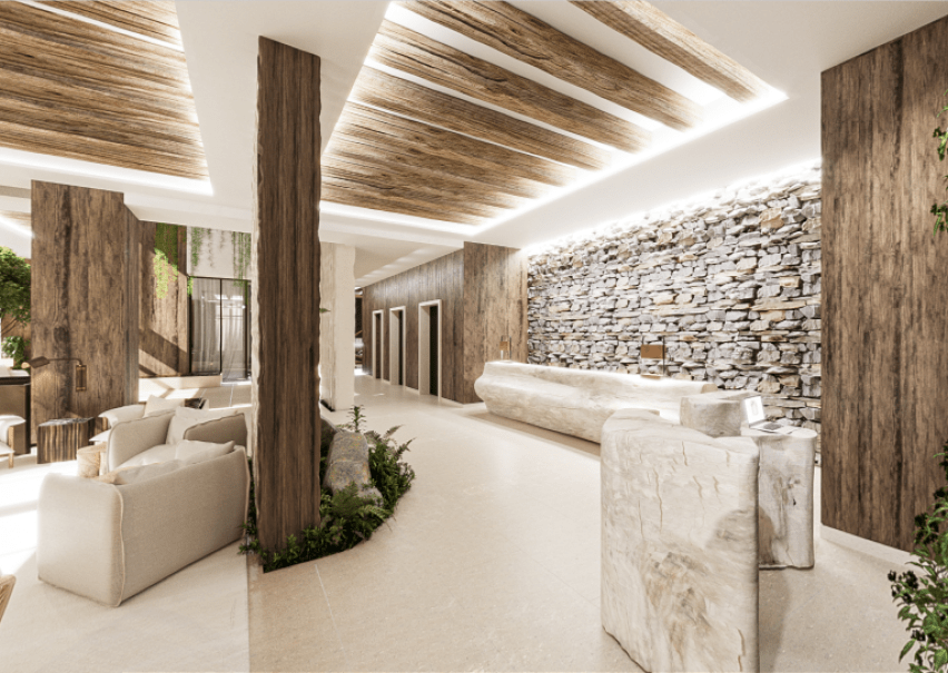 Light themed reception area