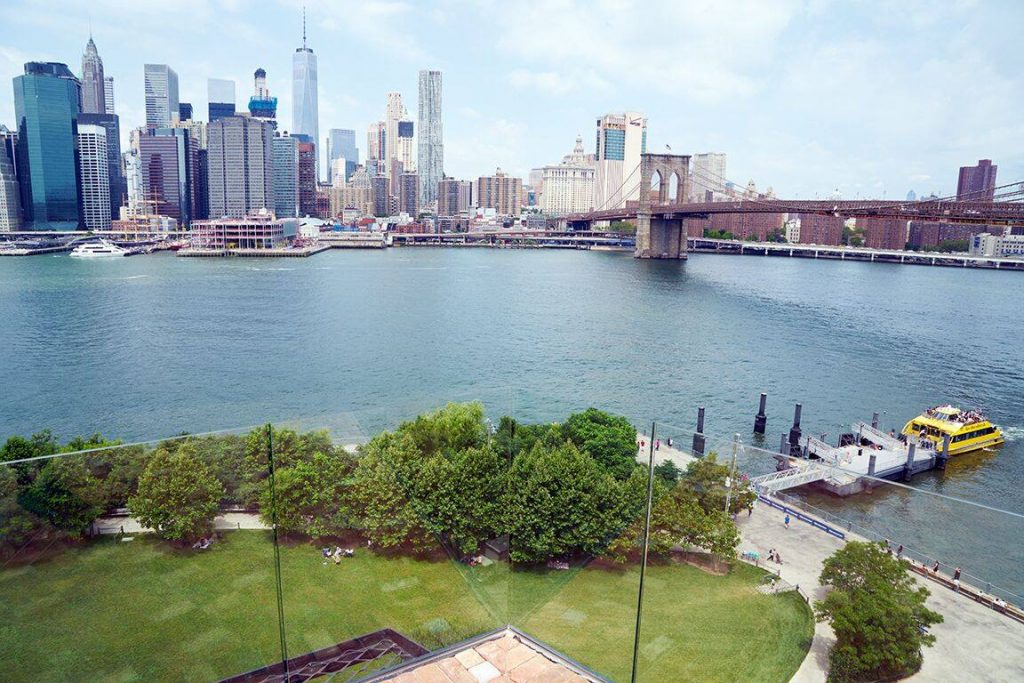 The Manhattan skyline as seen from Brooklyn