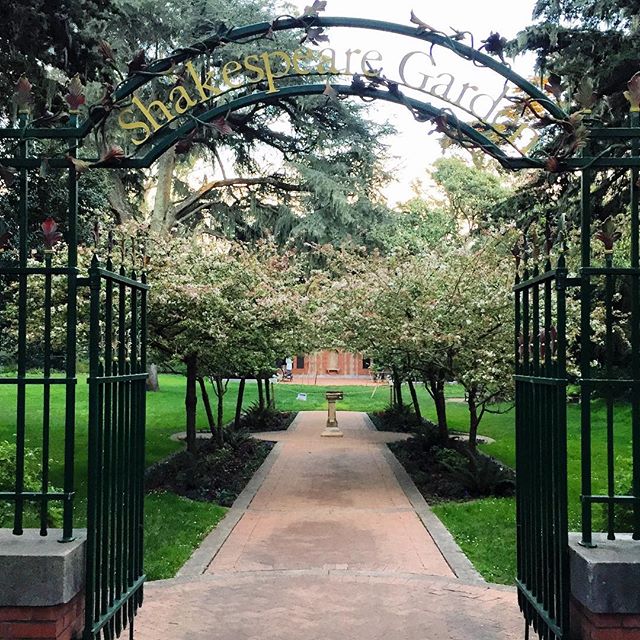 The wrought iron gate at Shakespeare Garden in Central Park