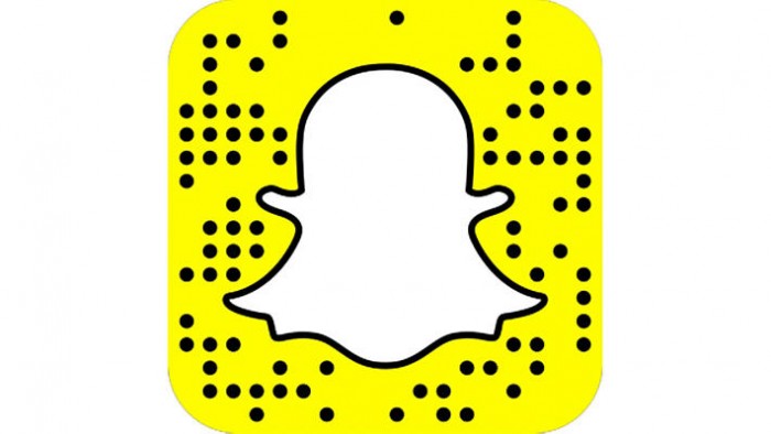 The white SnapChat ghost with yellow background