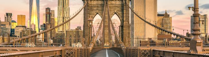 Walking lane on the Brooklyn Bridge