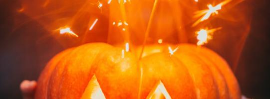 pumpkin halloween orange sparks festive