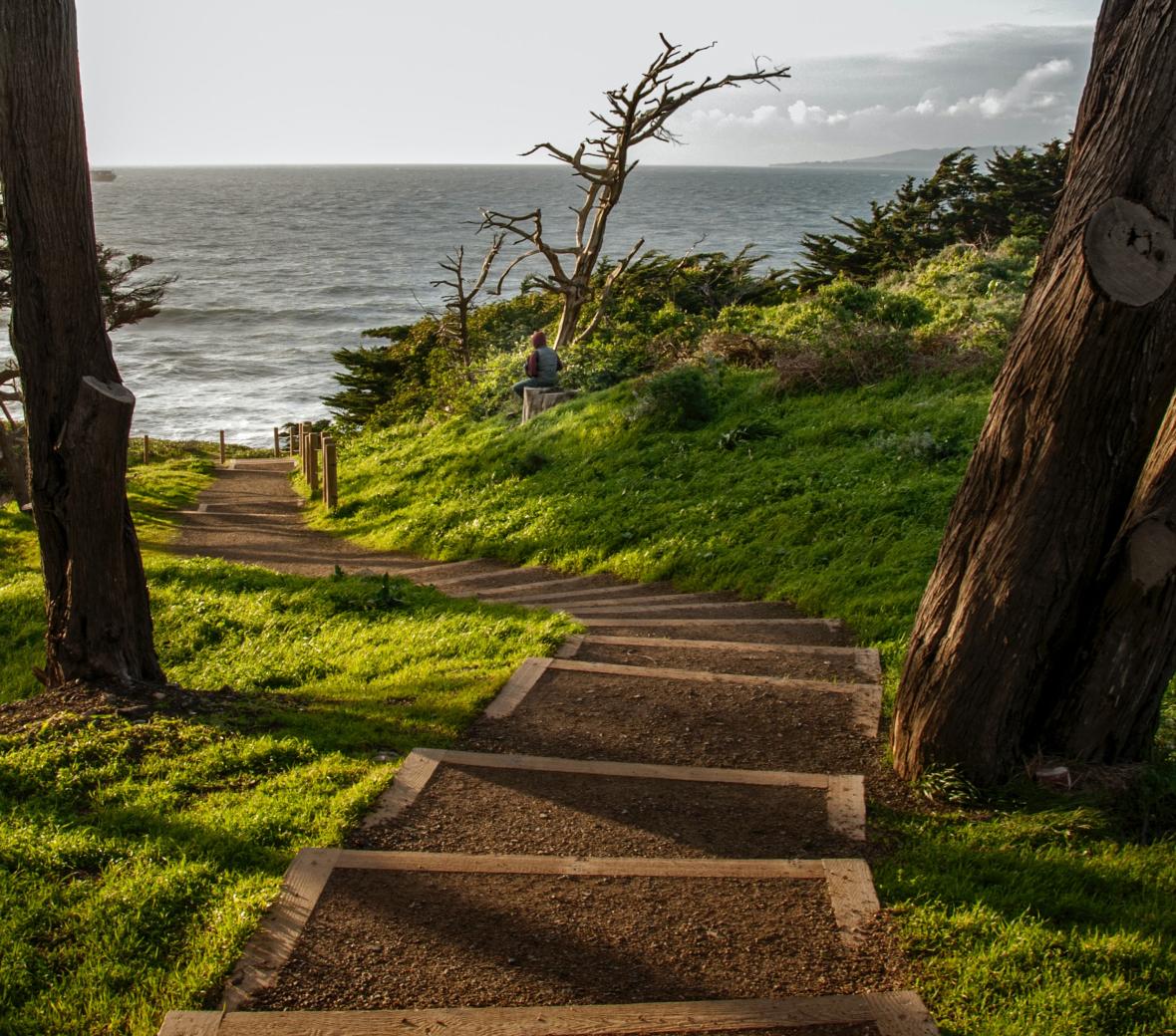 Steps Leading to Ocean