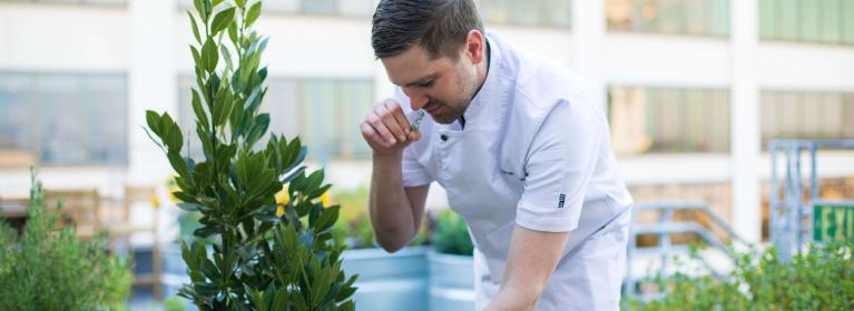 Chef Scott in Garden