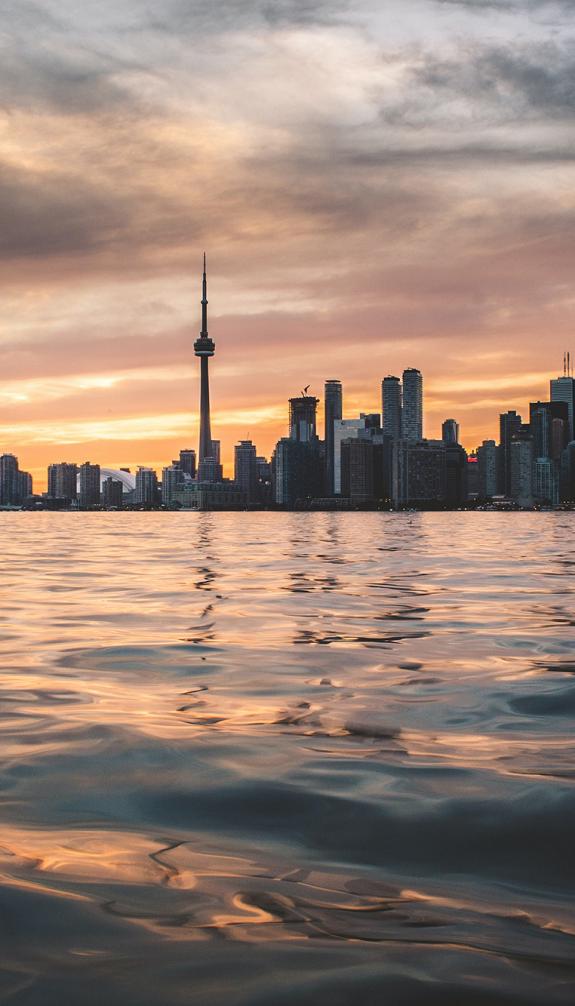 Toronto Skyline Across Lake