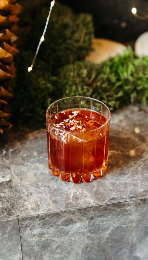 red cocktail for holidays