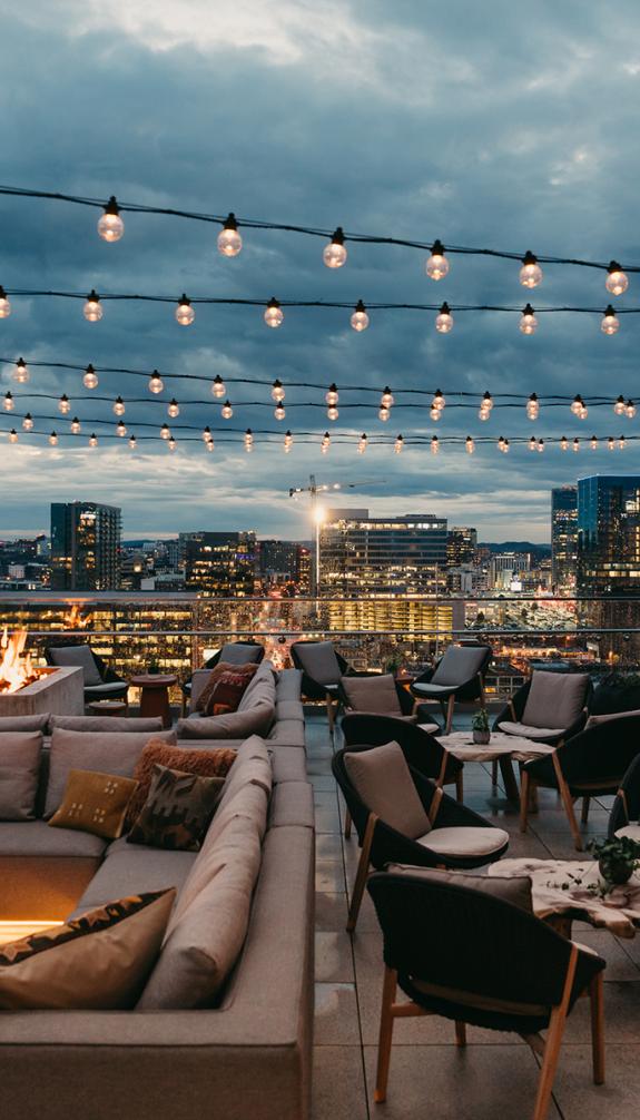 outdoor rooftop bar