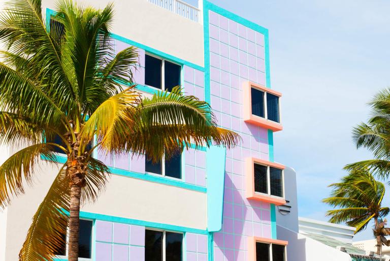 Colourful Miami building