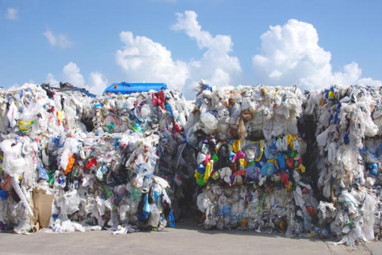 A large pile of refuse