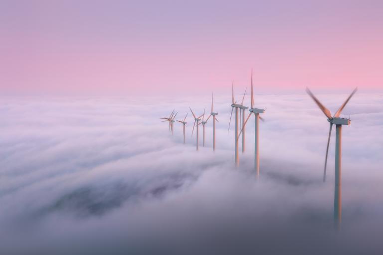 Windmills in Clouds