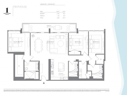 Three Bedroom Ocean View Penthouse with Balcony | 1 Hotels